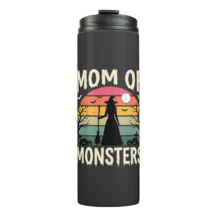 Halloween-Mutter der Monster Hexe Sonnenuntergang Thermosbecher