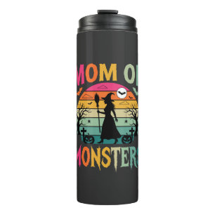 Halloween-Mutter der Monster Hexe Sonnenuntergang Thermosbecher