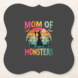 Halloween-Mutter der Monster Hexe Sonnenuntergang Untersetzer