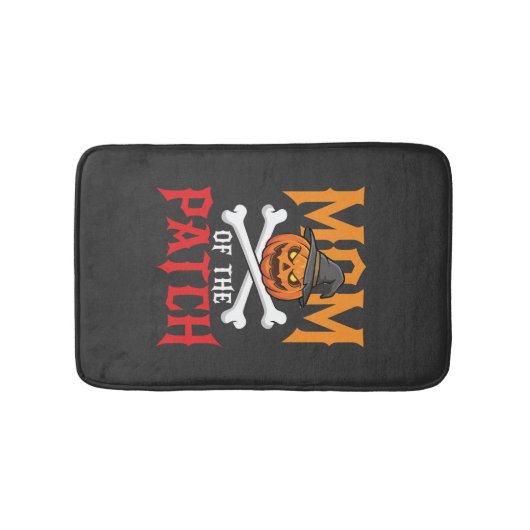 Halloween-Mutter des Patch-Kürbis-Hexe Badematte (Vorderseite)