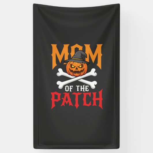 Halloween-Mutter des Patch-Kürbis-Hexe Banner (Vertikal)
