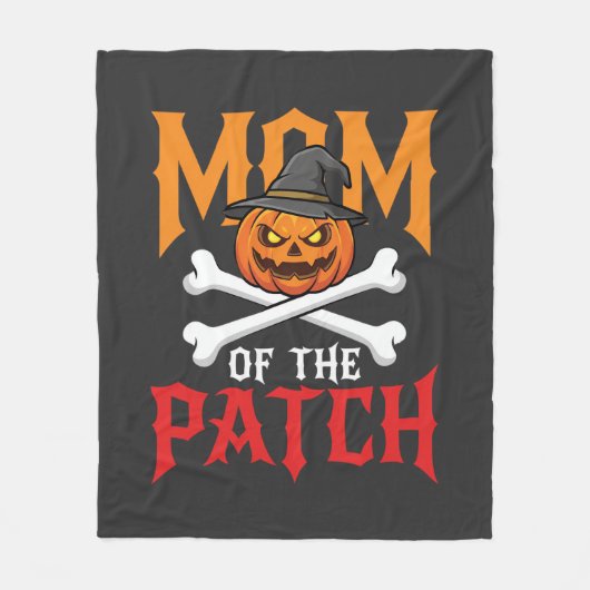 Halloween-Mutter des Patch-Kürbis-Hexe Fleecedecke (Vorderseite)