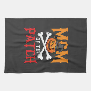 Halloween-Mutter des Patch-Kürbis-Hexe Geschirrtuch