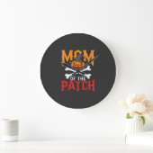 Halloween-Mutter des Patch-Kürbis-Hexe Große Wanduhr (Zuhause)