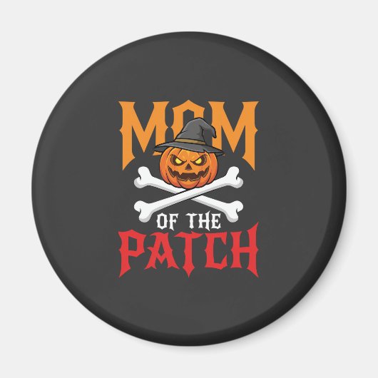 Halloween-Mutter des Patch-Kürbis-Hexe Magnet (Vorne)