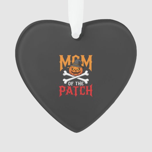 Halloween-Mutter des Patch-Kürbis-Hexe Ornament (Vorderseite)