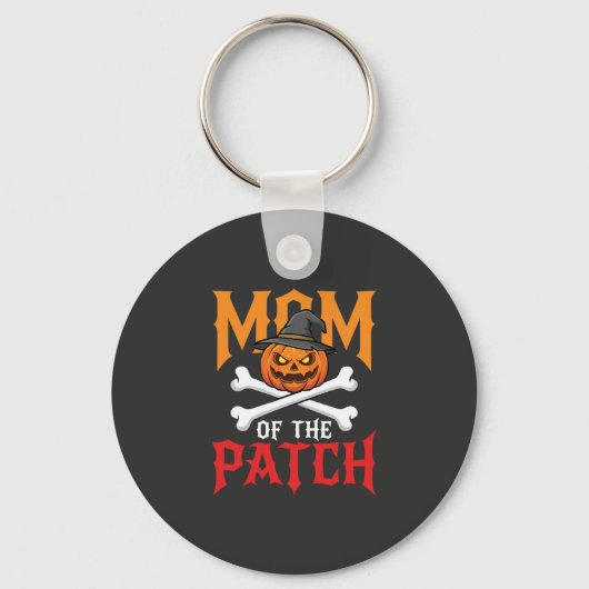 Halloween-Mutter des Patch-Kürbis-Hexe Schlüsselanhänger (Vorderseite)