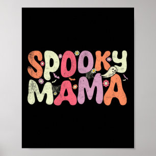 Halloween Mutter Familie Matching Spooky Mama Hall Poster
