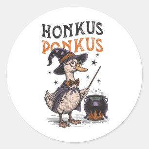 Halloween Mutter Gans Runder Aufkleber