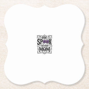 Halloween-Mutter Gruseliges Vintage-Stickerei-Shir Untersetzer