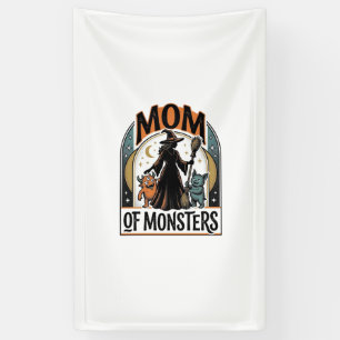 Halloween-Mutter-Shirt Gruseliges Monster-Familien Banner