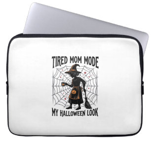Halloween-Mutter-Shirt Müdes Kostüm Vintage Grafik Laptopschutzhülle
