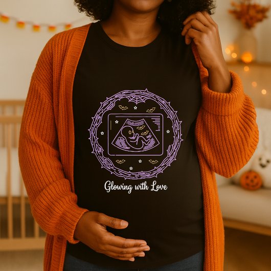 Halloween Mutterschaft strahlt mit Liebe T-Shirt