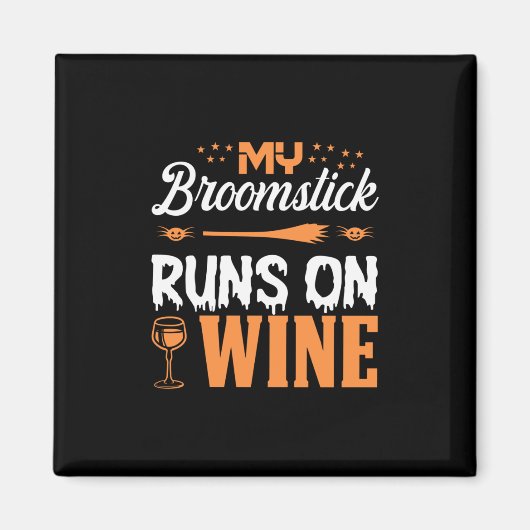Halloween My Broomstick Magnet (Vorne)