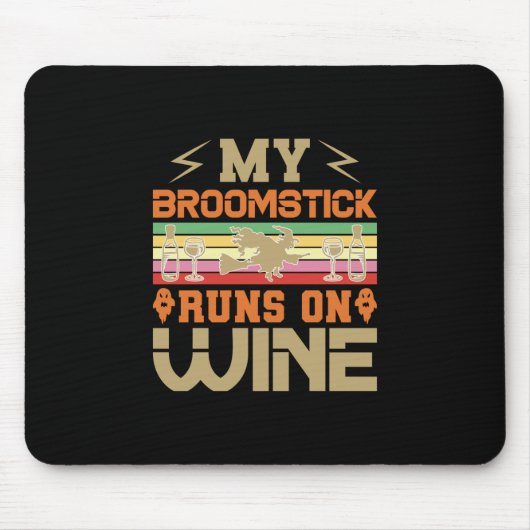 Halloween My Broomstick Mousepad (Vorne)
