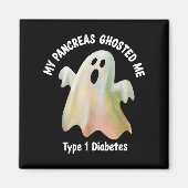 Halloween My Pancreas Ghosted Me Diabetes Boys &am Magnet (Vorne)