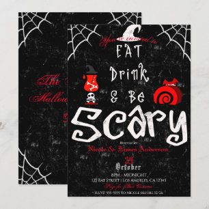 Halloween-Mystery-Dinner-Ess- und Trink- und Schre Einladung