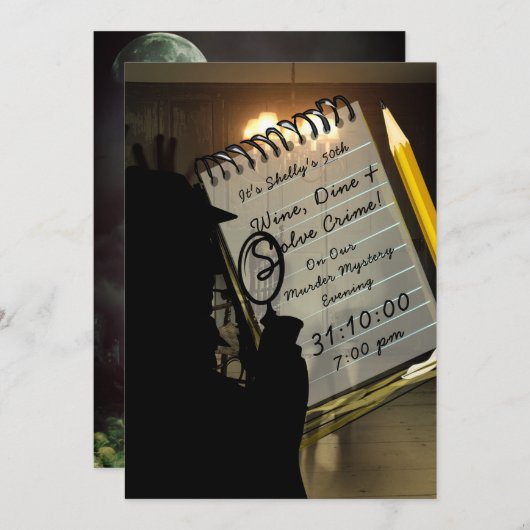 Halloween Mystery House Spooky Modern Einladung (Vorne/Hinten)