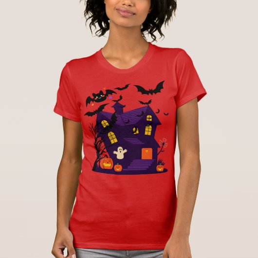 Halloween Mystery House T-Shirt 🏚️ 🎃 (Vorderseite)