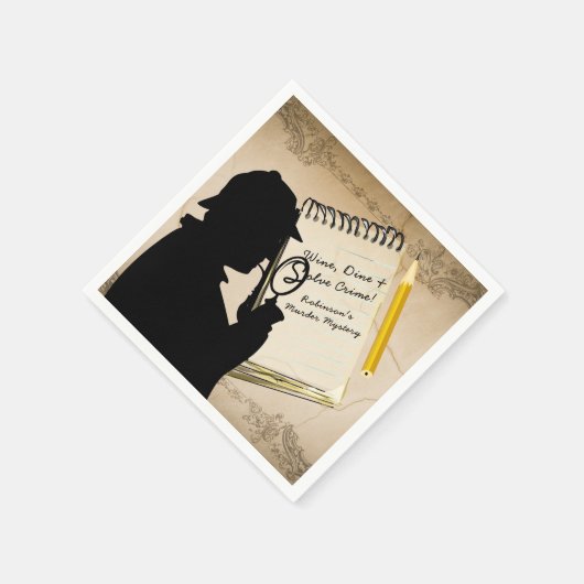 Halloween Mystery Party Vintag personalisieren Serviette (Ecke)