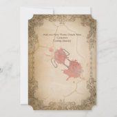 Halloween Mystery Party Vintage Kalligraphie Einladung (Rückseite)