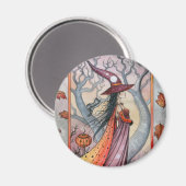 Halloween Mystic Hexe von Molly Harrison Magnet (Vorderseite/Rückseite)