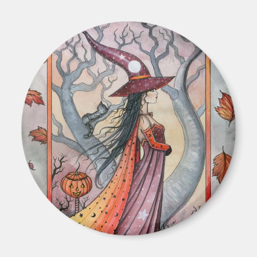 Halloween Mystic Hexe von Molly Harrison Magnet (Vorne)