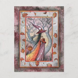 Halloween Mystic Hexe von Molly Harrison Postkarte