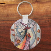 Halloween Mystic Hexe von Molly Harrison Schlüsselanhänger (Vorderseite)