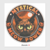 Halloween Mystical Meow Power Aufkleber (Blatt)