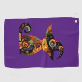 Halloween/mystisch/Katze/Fall Golfhandtuch (Horizontal)