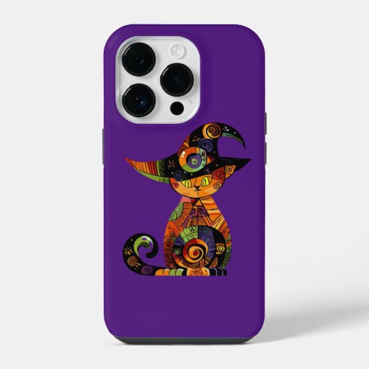 Halloween/mystisch/Katze/Fall iPhone Hülle (Rückseite)