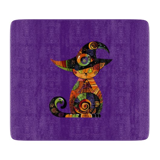 Halloween/mystisch/Katze/Fall Schneidebrett (Vorderseite)