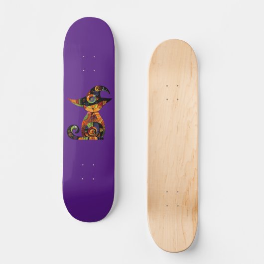Halloween/mystisch/Katze/Fall Skateboard (Vorderseite)