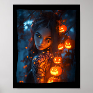 Halloween Mystische Verzauberung Hexenkürbis Pumpk Poster