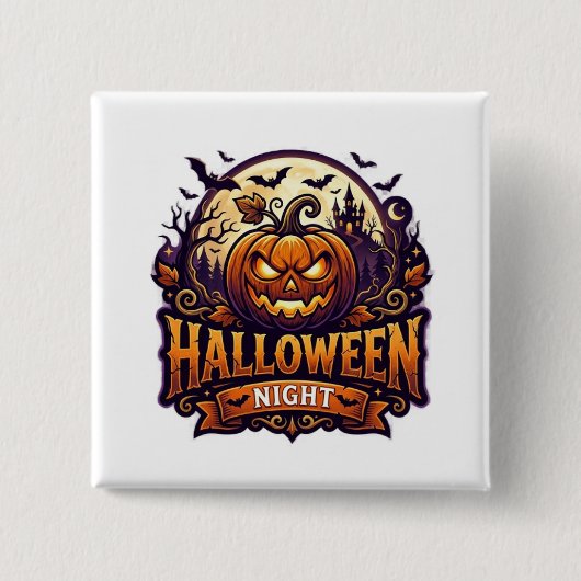 Halloween Nacht Button (Vorderseite)