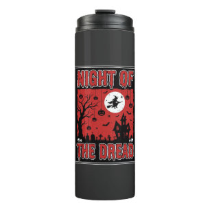 Halloween-Nacht des schrecklichen Spukhauses Thermosbecher