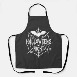 Halloween Nacht Fledermaus Spinnennetz Vektor Desi Schürze