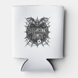 Halloween-Nacht-Fledermaus-Spinnennetz-Vintage-Shi Dosenkühler