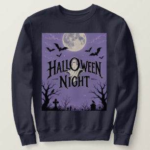 Halloween-Nacht-Geister-Mond-Friedhof Sweatshirt