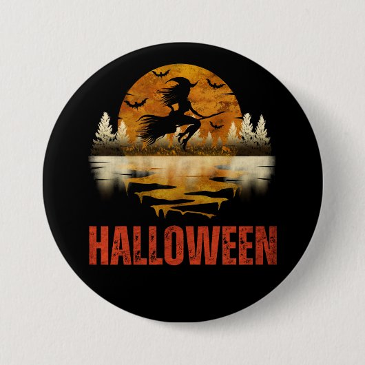 HALLOWEEN NACHT HEXE BUTTON (Vorderseite)