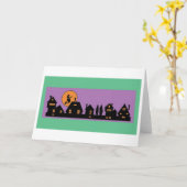 Halloween-Nacht Karte (Gelbe Blume)