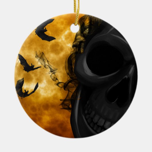 Halloween-Nacht Keramik Ornament (Vorne)