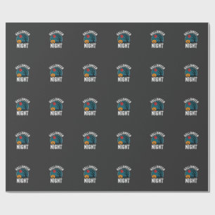 Halloween-Nacht-Kürbisbaum-Vektor Geschenkpapier