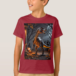 Halloween-Nacht mit Velociraptor T-Shirt