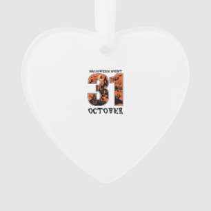 Halloween-Nacht Oktober Spukhaus Hexe Kürbis Ornament
