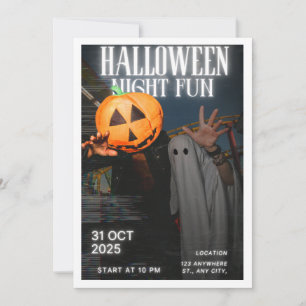 Halloween Nacht Spaß  Einladung