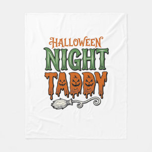 Halloween Nacht Taddy Vintage Hexenbesen-Shirt De Fleecedecke