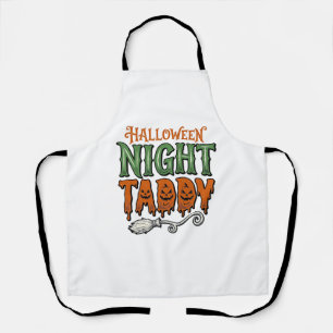 Halloween Nacht Taddy Vintage Hexenbesen-Shirt De Schürze