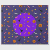 Halloween-Nacht. Trick oder Leckerei Geschenkpapier (Flach)